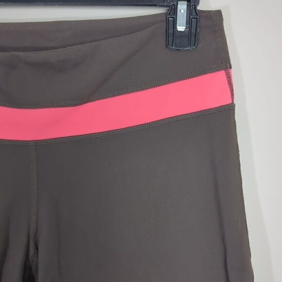 Lululemon Y2K brown pink biker shorts size small mid rise - Picture 3 of 6